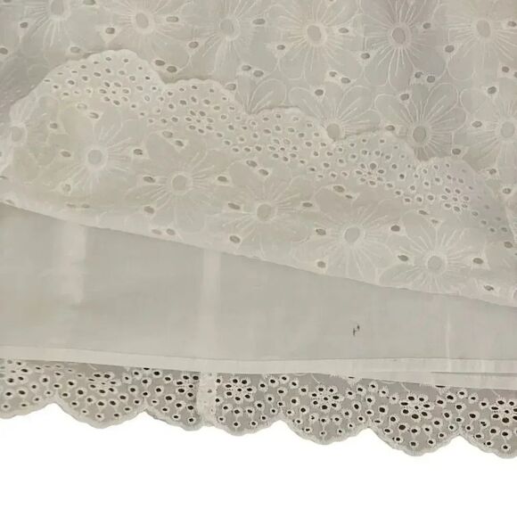 Cupcakes and Cashmere White Eyelet Embroidered Short Sleeves Floral Dress SZ 4 - Picture 10 of 16